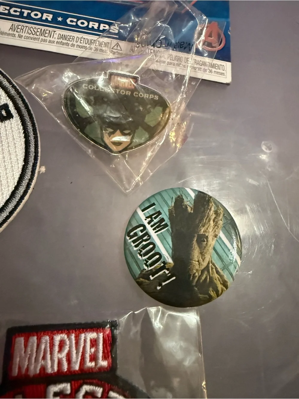 Marvel Collector Corps Goodies Including Thor Magnets, Hela Pin, & Patches, More